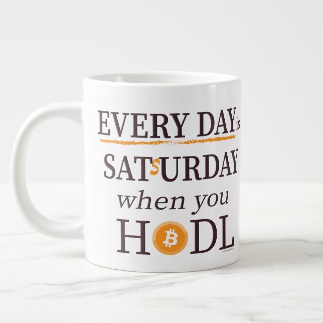 Taza De Café Gigante Every Day is Satsurday Jumbo Mug (Izquierda)