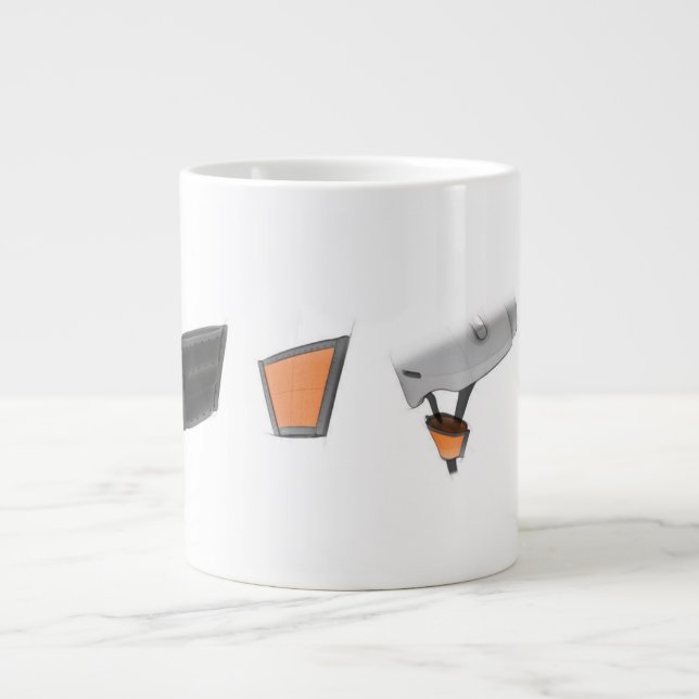 Taza De Café Gigante Evolución de Earofoils (Frente)