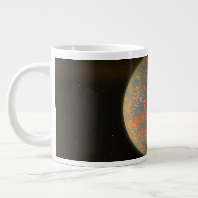 Taza De Café Gigante Exoplanet 55 Cancri E Y Su Superficie Molten (Izquierda)