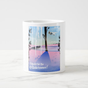 Taza De Café Gigante ¡Explora la naturaleza! Huellas de animales en inv