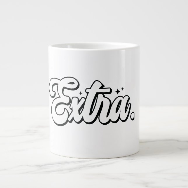 Taza De Café Gigante Extra Coffee Mug (Frente)