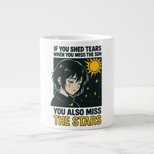 Taza De Café Gigante Extrañar las estrellas (Frente)