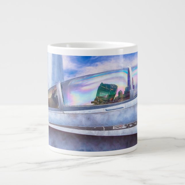 Taza De Café Gigante F-18 HORNET FIGHTER JET Fácilmente (Frente)