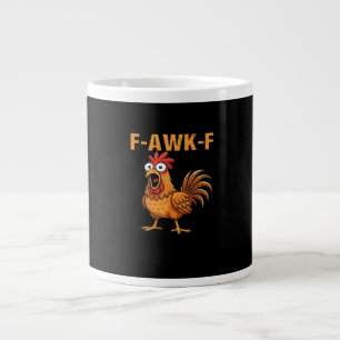 Taza De Café Gigante F-Awk-F Pollo F-Caw-F Gallo Divertido Humor Meme
