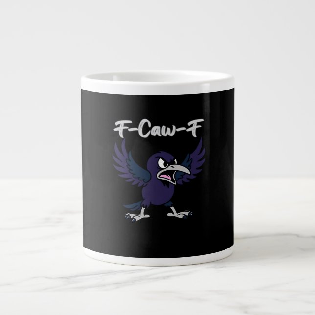 Taza De Café Gigante F-Caw-F Aesthetic Graphic (Frente)