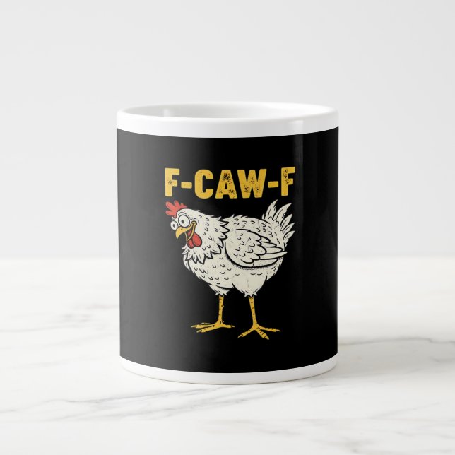 Taza De Café Gigante F-Caw-F Chicken Classic Retro Cool (Frente)