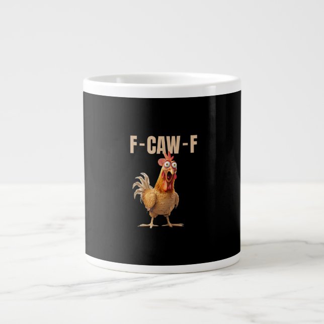 Taza De Café Gigante F-Caw-F Chicken Vintage Style (Frente)