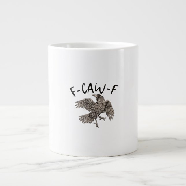 Taza De Café Gigante F-Caw-F Classic Aesthetic Casual (Frente)