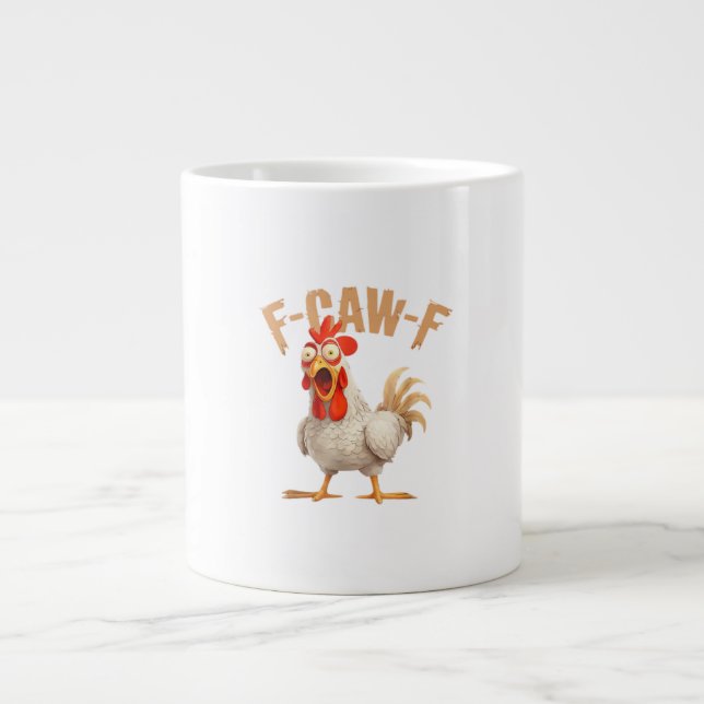 Taza De Café Gigante F-Caw-F Classic Aesthetic Style (Frente)