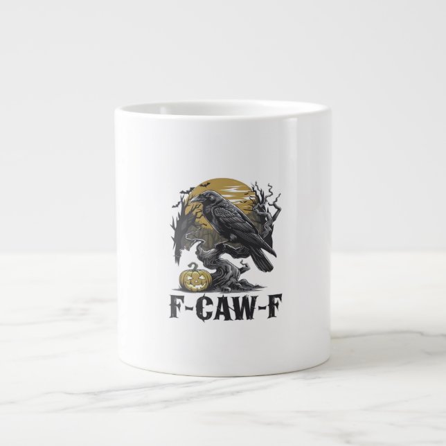 Taza De Café Gigante F-Caw-F Classic Minimal Design (Frente)