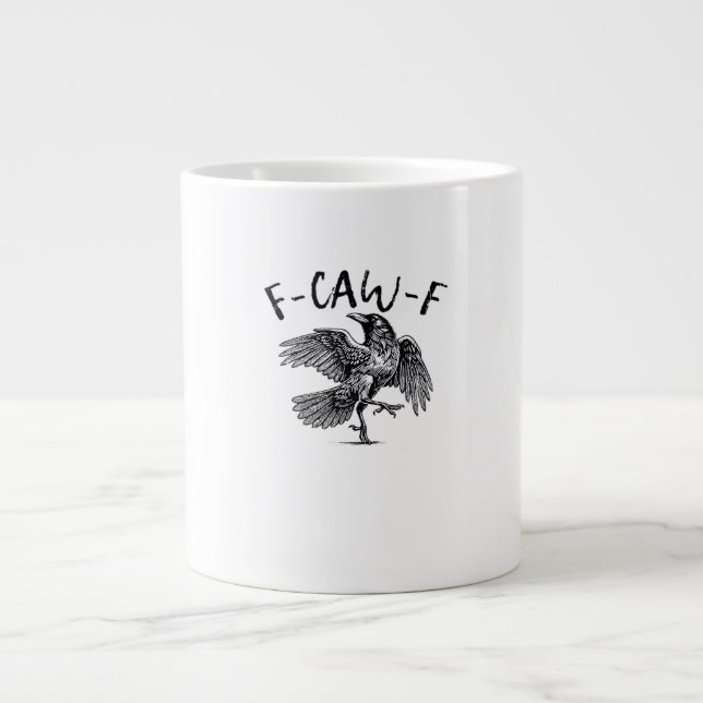 Taza De Café Gigante F Caw F Crow Retro Classic Style (Frente)