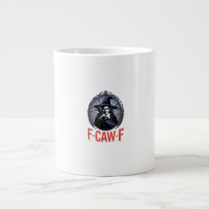 Taza De Café Gigante F-Caw-F Gráfico Retro Clásico