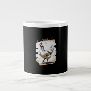 Taza De Café Gigante F-Caw-F Gráfico Vintage