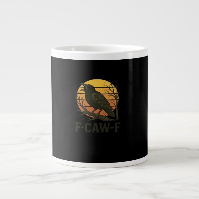 Taza De Café Gigante F-Caw-F Minimal Clean (Frente)