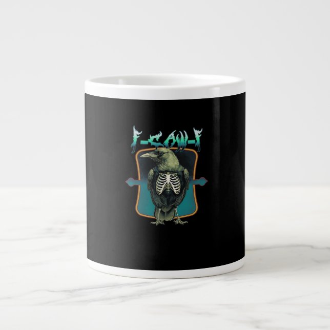 Taza De Café Gigante F-Caw-F Minimal Design (Frente)
