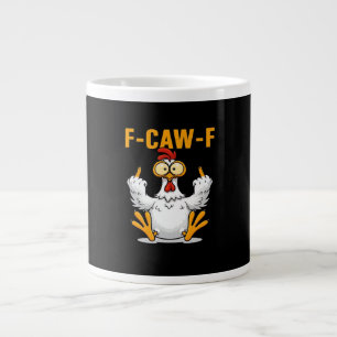 Taza De Café Gigante F-Caw-F Pollo Clásico Divertido Moderno