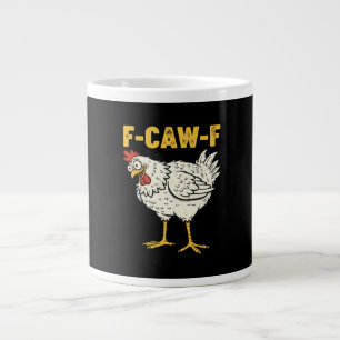 Taza De Café Gigante F-Caw-F Pollo Clásico Retro Cool