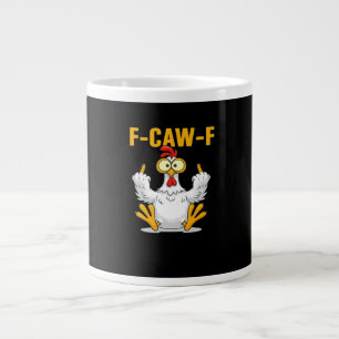 Taza De Café Gigante F-Caw-F-Pollo Esencial Divertido Moderno