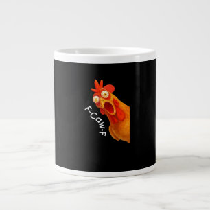 Taza De Café Gigante F-Caw-F Pollo Esencial Minimal Limpio