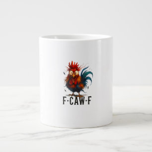Taza De Café Gigante F-Caw-F Pollo Gallo Meme Divertido