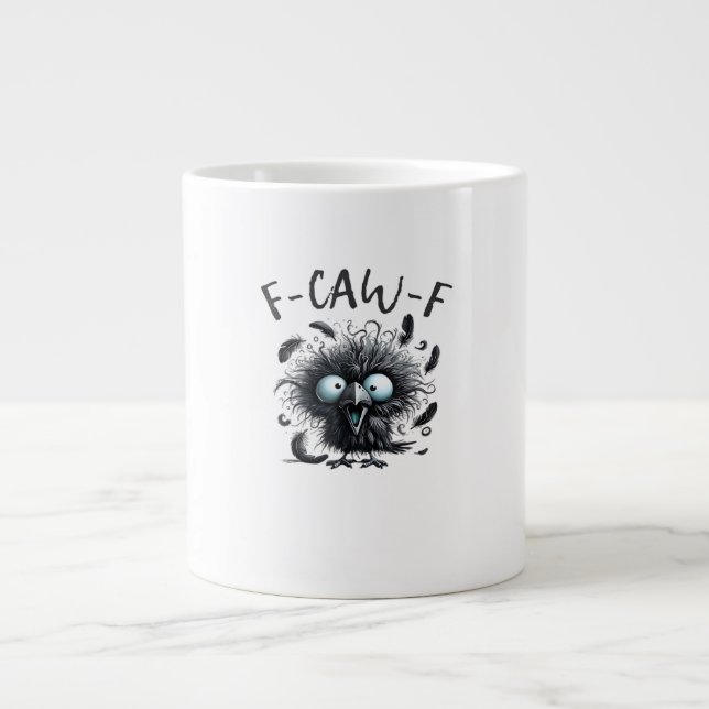 Taza De Café Gigante F Caw F Retro Classic Style (Frente)