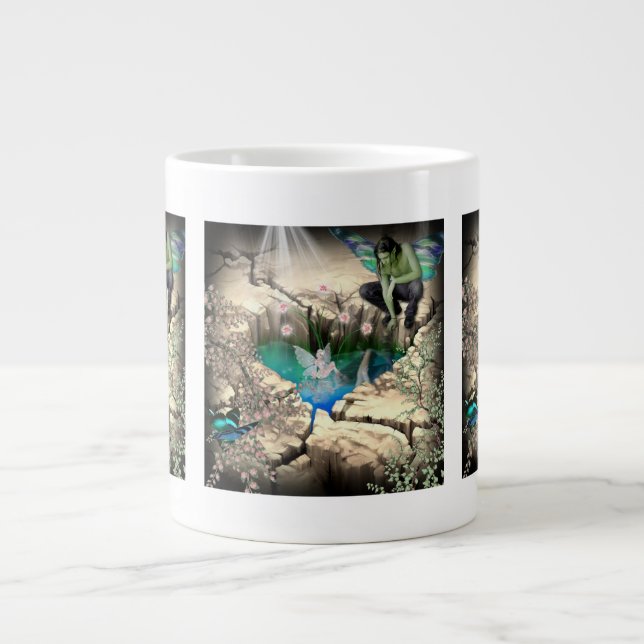 Taza De Café Gigante Faerie in Elven Pond (Frente)