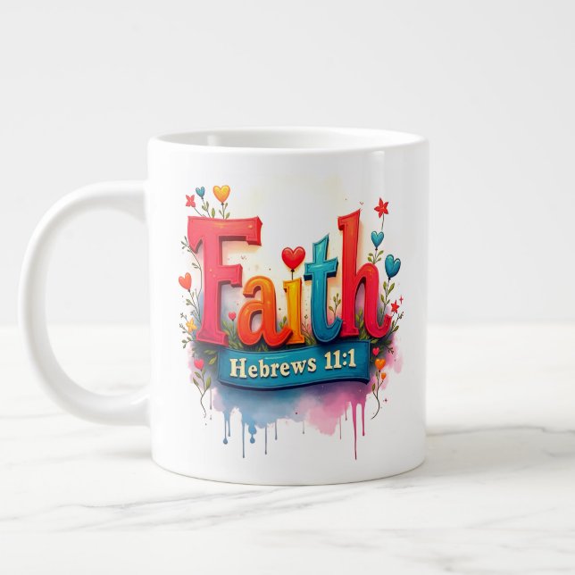 Taza De Café Gigante Faith Jumbo Mug (Izquierda)