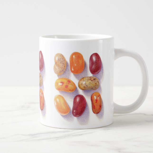 Taza De Café Gigante FALL JELLY BEANS Big White Mug (Derecha)