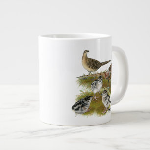 Taza De Café Gigante Familia de faisanes de collar