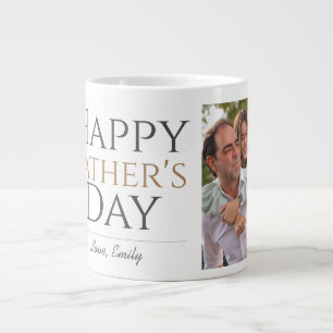 Taza De Café Gigante Familia fotográfica Simple Modern Fathers Day