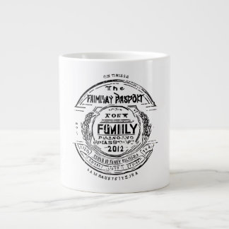 Taza De Café Gigante Family Passport Stamp Personalized Custom Travel
