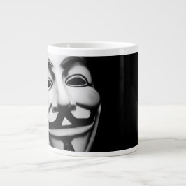 Taza De Café Gigante Famosa sonrisa de hackers anónimos