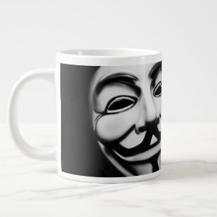 Taza De Café Gigante Famosa sonrisa de hackers anónimos
