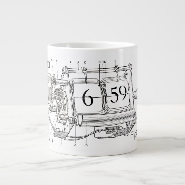 Taza De Café Gigante Fanáticos del reloj de pulsera Café Mug (Frente)