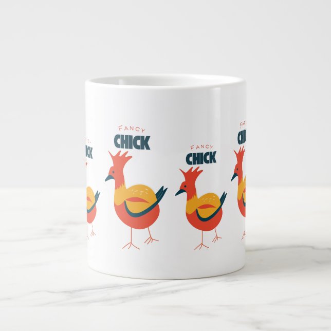 Taza De Café Gigante Fancy Chick (Frente)
