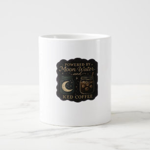Taza De Café Gigante Fantasía de Whimsigoa - Bosques místicos, lunas y 