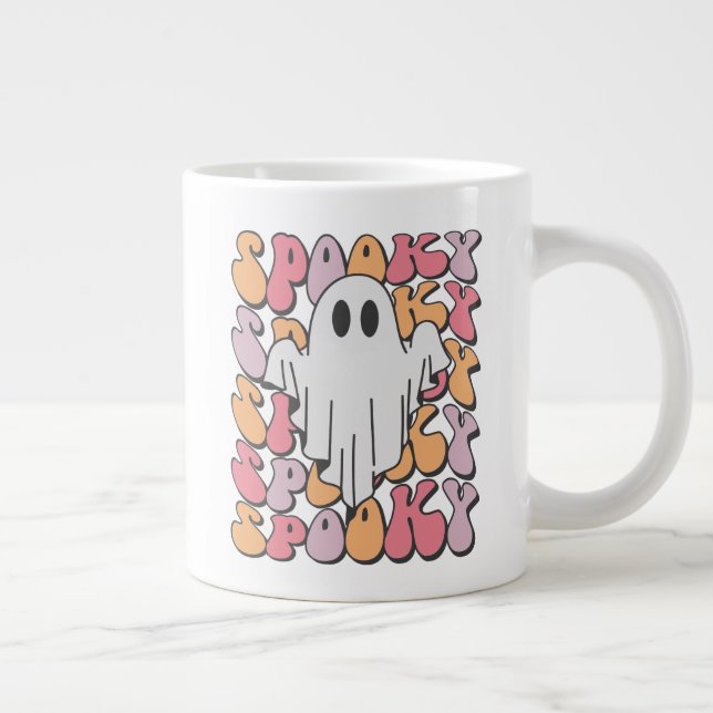 Taza De Café Gigante Fantasma retro fantasmal (Derecha)