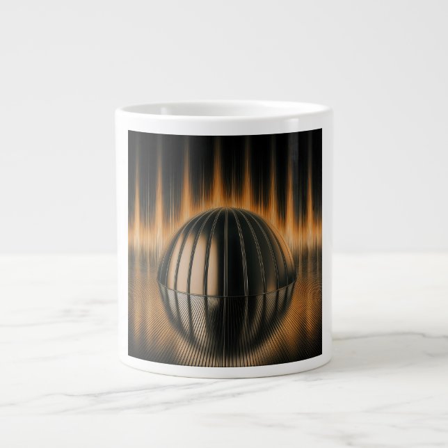 Taza De Café Gigante Fantasy Image Bronze Halfdome On Reflected Surface (Frente)
