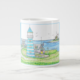 Taza De Café Gigante Faro Americana Jumbo Mug