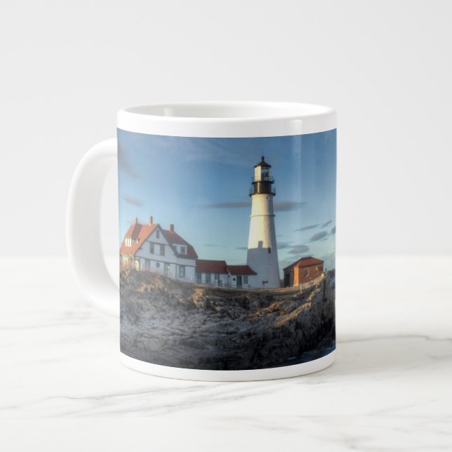 Taza De Café Gigante Faro de cabeza de Portland (Izquierda)