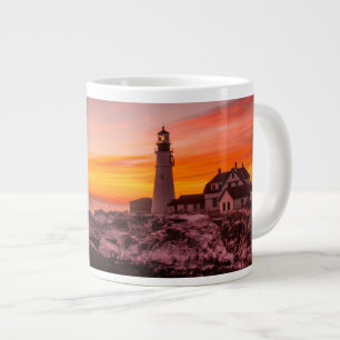 Taza De Café Gigante Faros   Cabeza Portland Cape Elizabeth Maine