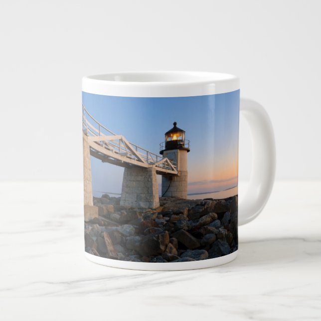 Taza De Café Gigante Faros | Faro Port Clyde Maine (Derecha)