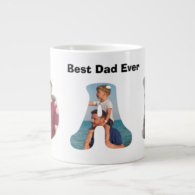 Taza De Café Gigante Father’s Day Gift for Dad \ Best Dad Ever (Frente)