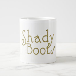 Taza De Café Gigante Faux Purpurina Gold Shady Boots