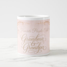 Taza De Café Gigante Favorite People - Grandma and Grandpa Mug