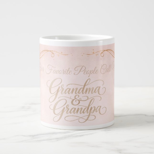 Taza De Café Gigante Favorite People - Grandma and Grandpa Mug (Frente)