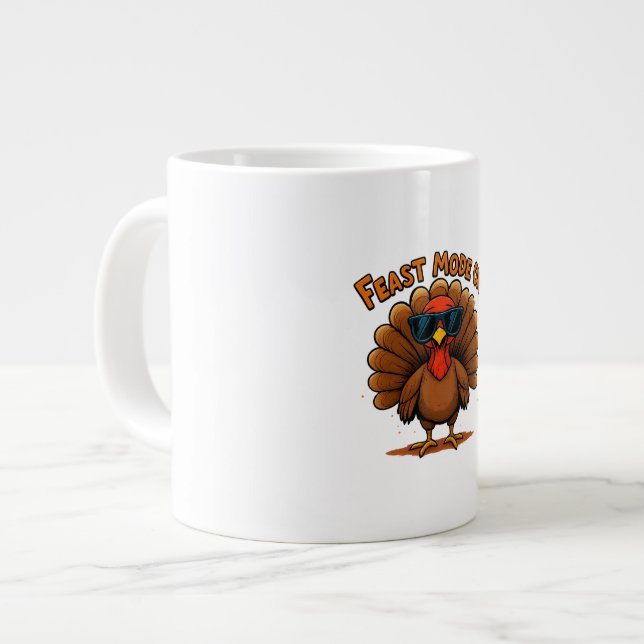 Taza De Café Gigante Feast Mode On Coffee Mug (Izquierda)