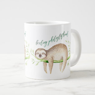 Taza De Café Gigante Feelin PhiloSLOTHical humorístico juego de palabr