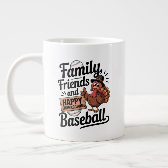 Taza De Café Gigante Felices hojas de otoño del Día de Acción de Gracia (Izquierda)