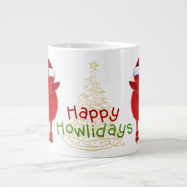 Taza De Café Gigante Felices Pandas de Howlidays (Frente)